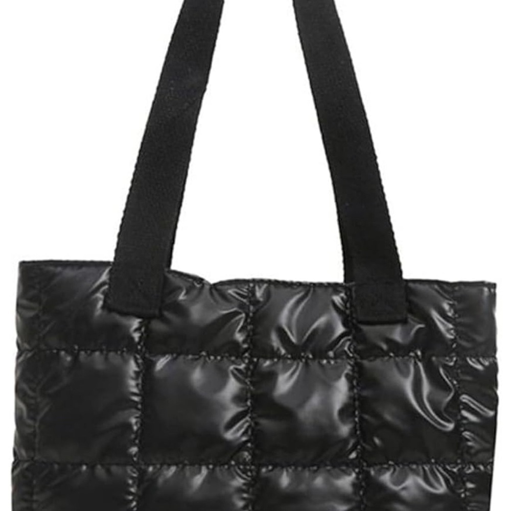 Black Quilted Tote Bag - Picture 5 of 5